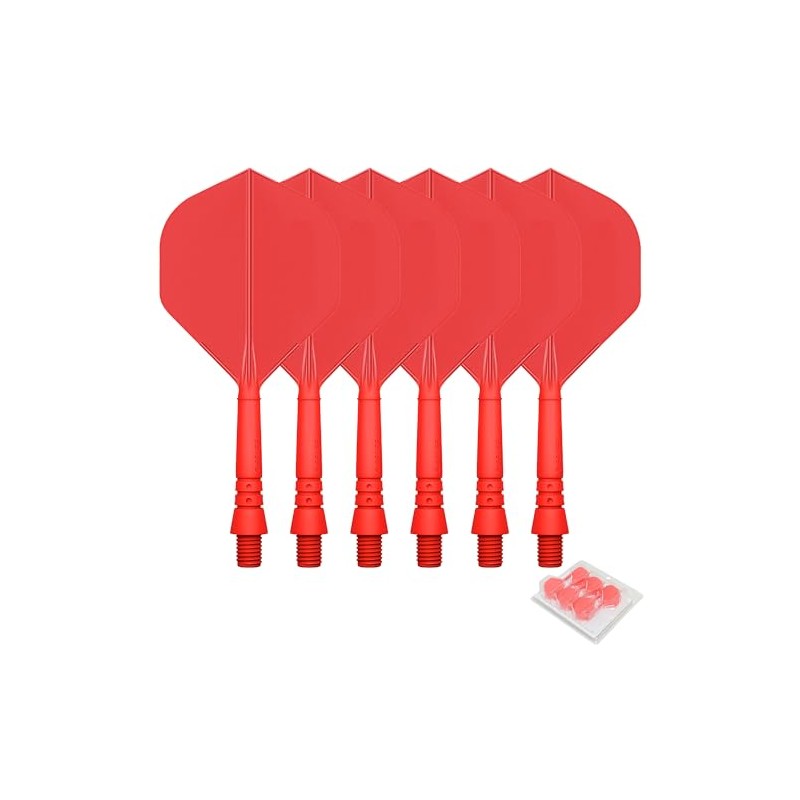 CyeeLife 6pcs Molded Dart Flights and Shafts,one Piece Integrated Accessory
