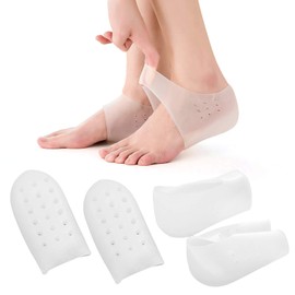 Invisible Height Increase Concealed Footbed Enhancers Soft Silicone Inserts, Half Heel Socks Heel Protector Breathable Suitable for Men Women (1.4in/3.5cm)