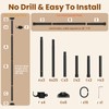 Bonpally Room Divider Curtain Rod, No Drilling Tension Rod for