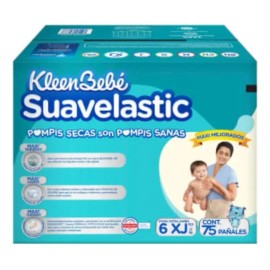 KleenBebé Pañales Kleen Bebe Suavelastic Etapa 6 Extra Jumbo De 75pz Género Sin género Talla Extra grande (XG)