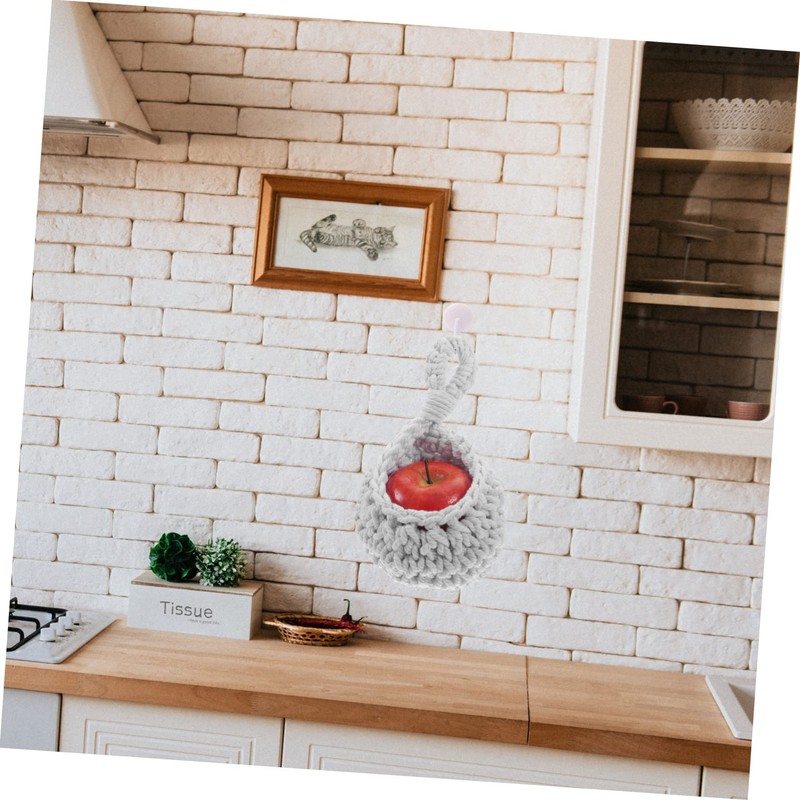 SHOWERORO Multi-purpose Wall Hanging Basket Kitchen Fruit Veg Storage Woven