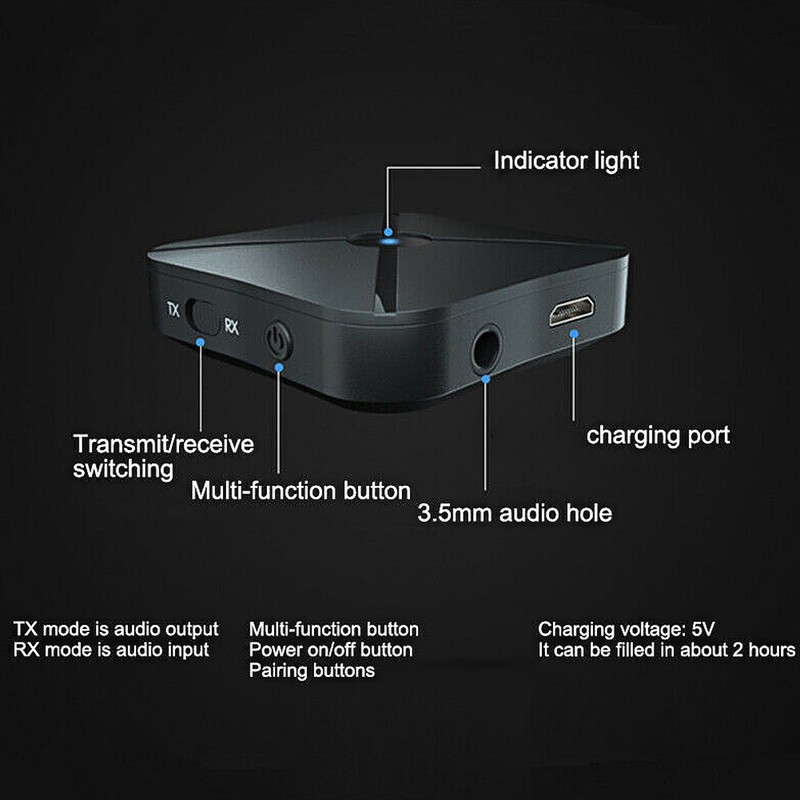 2 In 1 Bluetooth Receiver Transmitter Wireless for RCA to