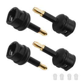 YARCHONN 3.5mm Mini Toslink Adapter Digital Fiber Optic Toslink Female to 3.5mm Mini Male Jack Optical Fiber Audio Connector Converter for Optical Audio Cable Laptop TV Sound Bar Home Theater