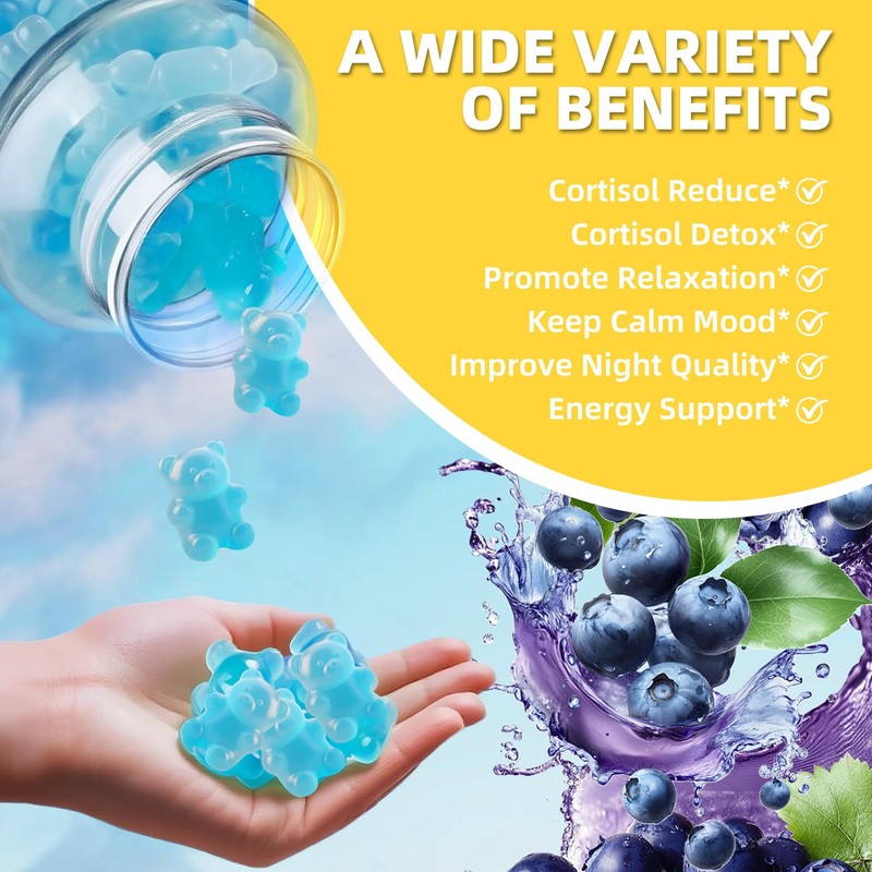 Cortisol Supplements Gummies for Women 2 Pack,Cortisol Reducer