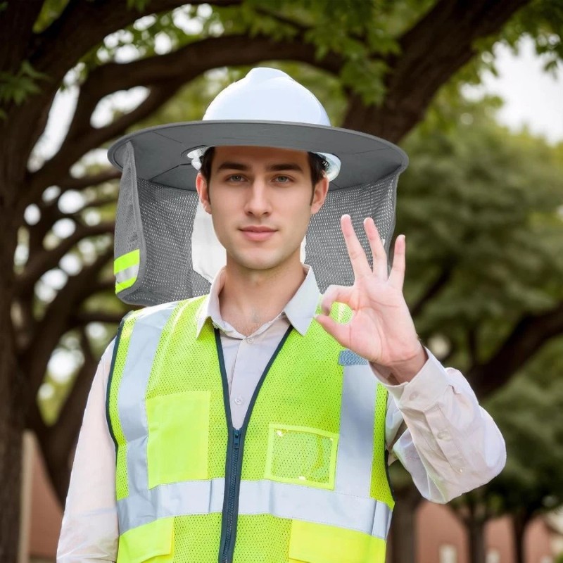 NoBrand Sun Shield Full Brim Mesh Sunshade, High Visibility Reflective