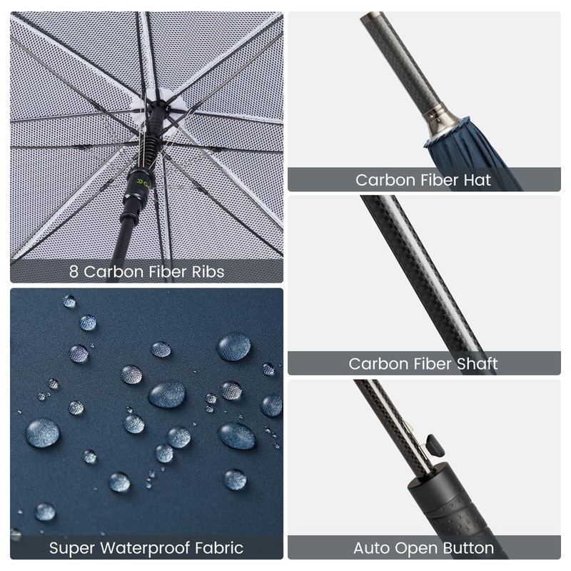 G4Free Strongest Golf Umbrella with Full Carbon Fiber, Well-constructed &