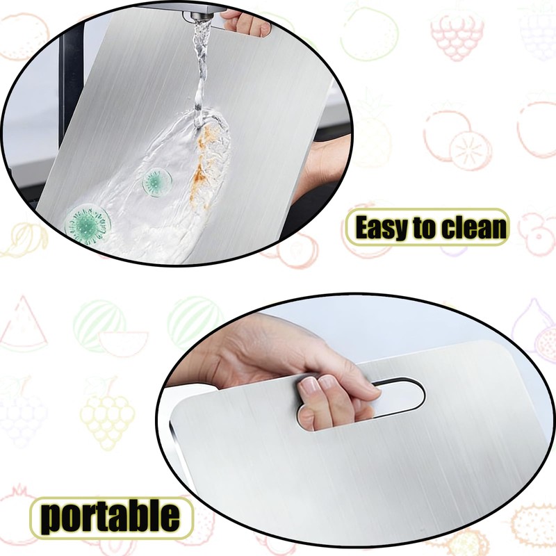 4 PCS Food Grade Cutting Boards Stainless Steel Chopping Boards