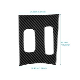 FXETRNL for Chrysler 300 300C (2011-2014) Gear Shift Panel Cover Carbon Fiber Frame, Center Console Decor Panel Protect Car Interior Trim Accessories, Black (Size A)