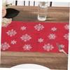 WOONEKY 1pc Christmas Table Cover Snowman Pattern Decorative Tablecloth Xmas