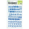 Stickerz 1214-05 Alphabet Blue Glitter Holo Lower Case, 5x8