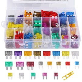 300 Piece Car Fuse Set, Mixed Car Fuse Set, for Replacing Standard and Mini Car Fuses (2A/3A/5A/7.5A/10A/15A/20A/25A/30A/35A/40A)