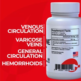 HALLUSA NATURAL HALLOSMINE 300 Mg - Vascular Health & Vein Support - Diosmin 60 Cap