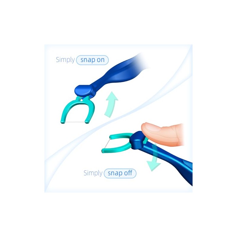 T.Smile Evolutionary Clean - Flosser dental extra fuerte, cabezales de