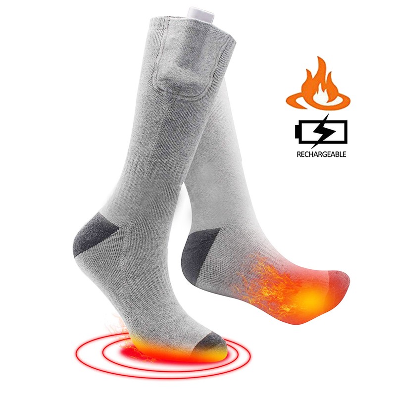 Rechargeable Washable Warm Adjustable Temperature Electric Heating SocksEU Plug 100-240V