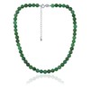 SEA OF ICE Precious Aventurine Gemstone 6mm Round Beads Necklace