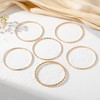 Gold Bracelets for Women Waterproof Dainty Bangle Cuff Bracelets Set
