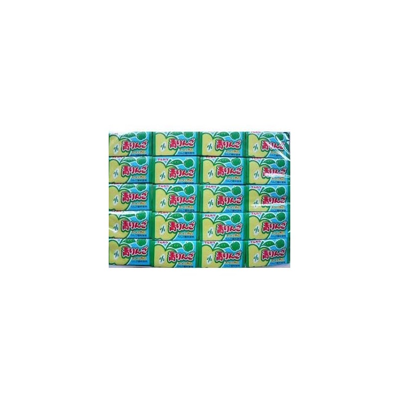 Marukawa Fusen Bubble Gum Green Apple 1Box (60PCS) Japanese Gum