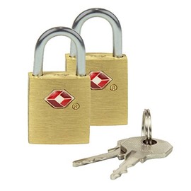 Travelon TSA Set of 2 Padlocks, Brass