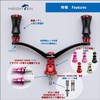HEIGHTEN 3.6 inches (92 mm) Reel Handle 0.6 inches (15