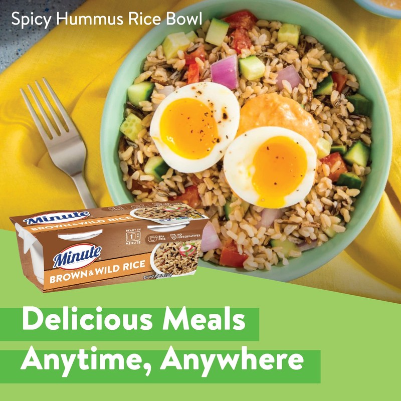 Minute Ready-to-Serve Brown and Wild Rice, Microwavable Rice Cups, 8.8-Ounce