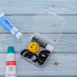 Transparent plastic mini props Storage case (7.5x7.5cm) 5ea