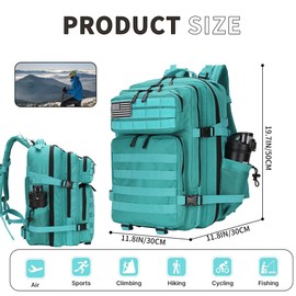 KXBUNQD Military 45L Tactical Assault Backpack 3 day assault pack with Molle Waterproof backpack Rucksack for Tactical Backpacks