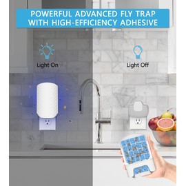 5PCS Refills Cards for WowCatch Flying Insect Trap N386E, Original Super Sticky Cards, High Efficiently Stick Fruit Flies, Gnats, Moths, and Houseflies (Only Refill Cards, Device not Included)