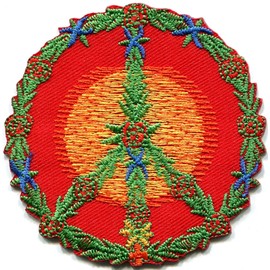 Peace sign hippie boho retro flower power summer of love hippy embroidered applique iron-on patch new by TKPatch