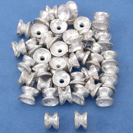 15g Hourglass Beads Silver PLT Beading 4.5mm Approx 45