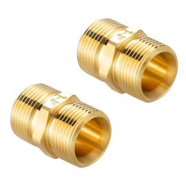 M Mingle Pressure Washer Adapter 2Pack M22 15mm to M22 14mm Male Fitting 4500 PSI