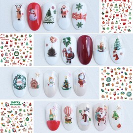 COLORBIRD Nail Sticker Christmas Parts Santa Snowflake Snow Snowflake Cute (1216 1218 1219 1220)