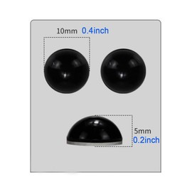 3 Pairs Glasses Support Nose Pad Round Glasses Nose Pad Soft Silicone Self-Adhesive Antiskid Nose Pad Suitable for Plastics Frames, Sunglasses(Black/10mm)