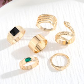 Stocking Stuffers Holiday Outfits for Women 2024 Stocking Stuffers for Women Teens Gold Rings for Women Snake Rings Stackable Rings Set Vintage Knuckle Rings Snake Jewelry Women Christmas Teen Girl Gifts