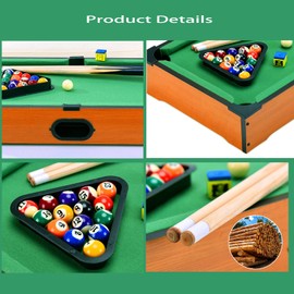 Hora de Lima Mini Pool Table for Kids Mini Billiards Table-Top Game Pool Table Toy for Cat Pool Tables Fun for Kids Birthday Children's Day Gift (14")