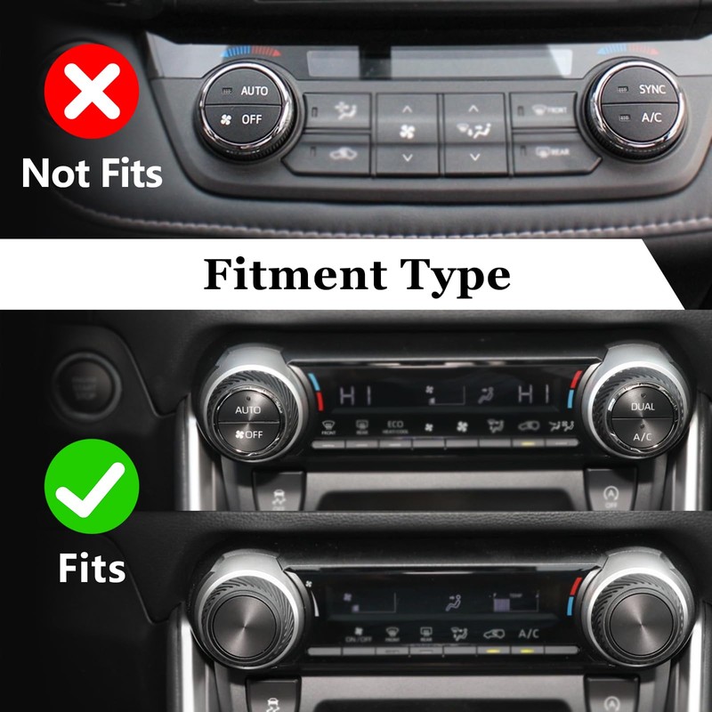 Ruautumn for Toyota RAV4 2019-2025 Accessories, Auto AC Climate Control