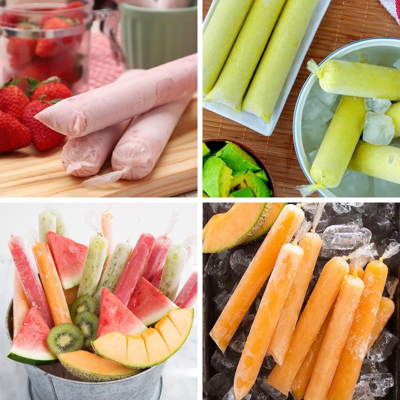 BokingOne Ice Lolly Bags Disposable, Ice Cream Mold Bags with