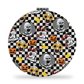 SEIRAA Clown Movie Makeup Mirror Horror Clown Gifts Art was Here Gifts Horror Clown Pocket Mirror (YellowSunGlasses Mirr)