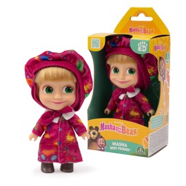 Masha Doll – 12cm Tall in Painter Dress with Articulated Arms & Legs from the Hit TV Series Masha and the Bear – Suitable for Kids Aged 3+