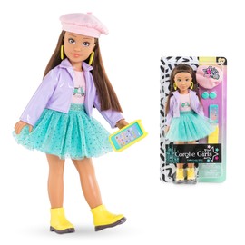 Corolle Girls Luna Milan Fashion Dressing Doll in Milan Fashion Week Look and 4 Pieces, Vanilla Fragrance, 28 cm, from 4 Years
