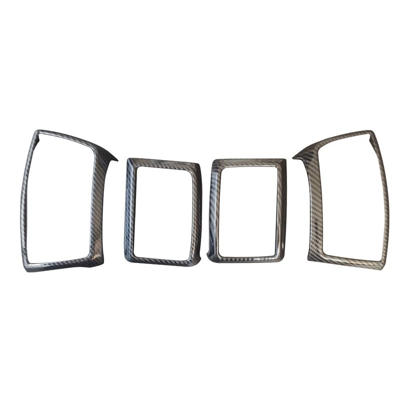 4pcs Carbon Fiber Color Air Conditioning Dashboard Vent Cover Fit