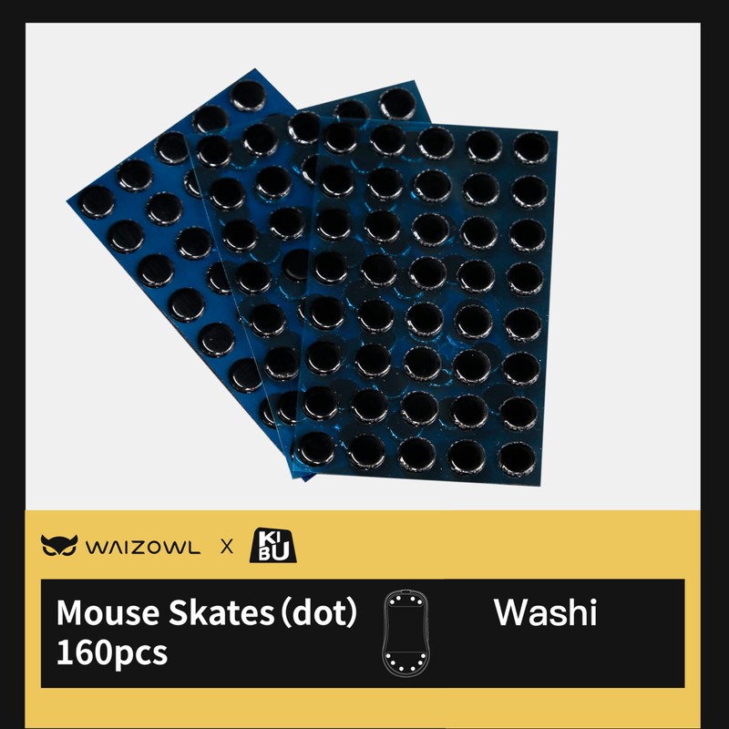 WAIZOWL x KIBU Universal Mouse Sole (DOT) 160PCS (Washi)