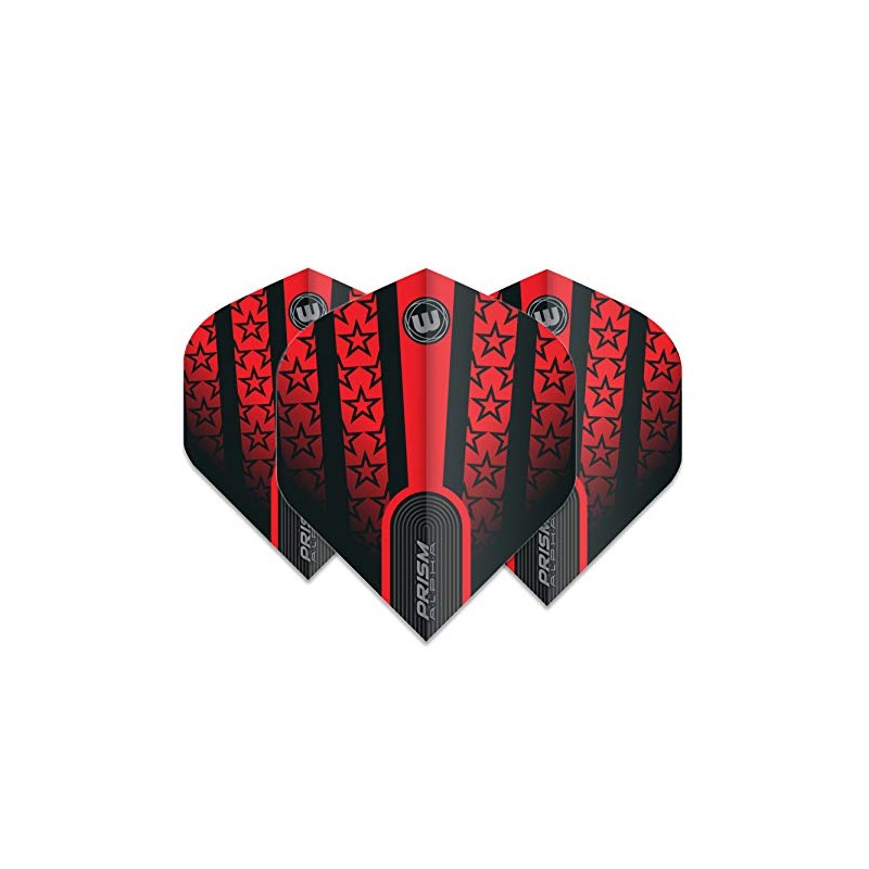 WINMAU Prism Alpha Red with Black Stars Extra Thick Dart