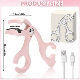 Heated Eyelash Curler, USB Heated Eyelash Curler, Electric Eyelash Curler without Side Frame for Real and False Eyelashes, Good Curling Effect (Pink)