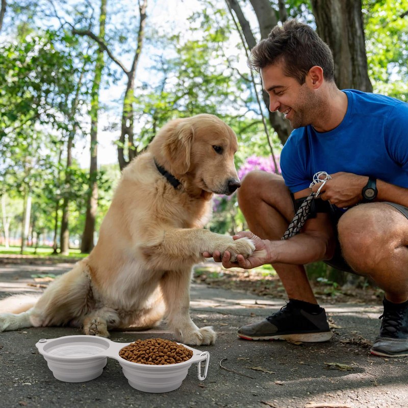 Dog Bowls Travel Bowls 2 in 1 Integrated Foldable No