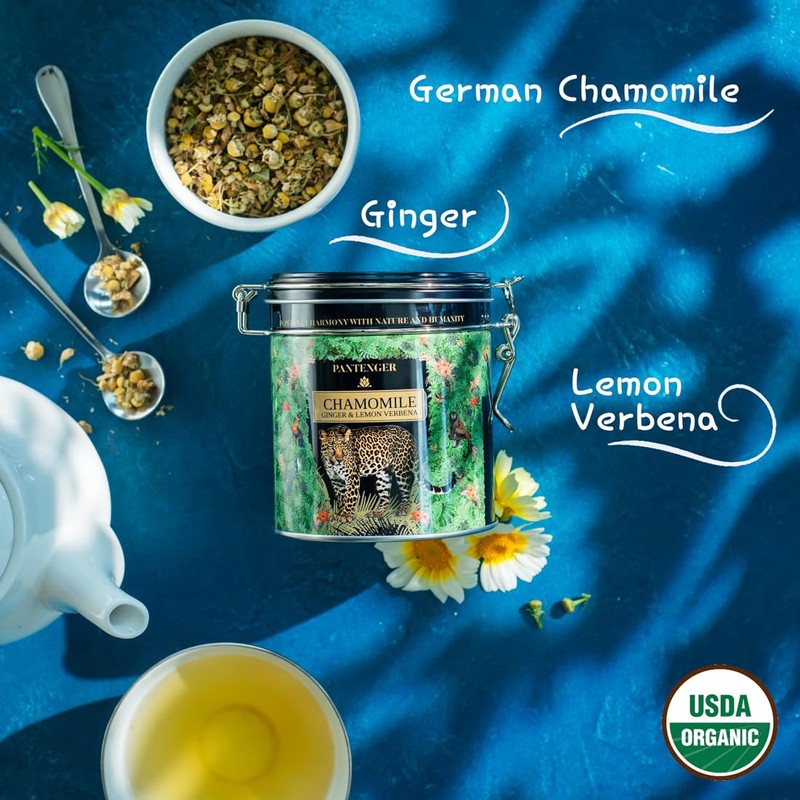 Organic German Chamomile & Ginger Herbal Tea | Loose Leaf