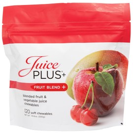 Juice Plus+ Fruit Blend Soft Chews (Chewables) - Boost Your Nutrition with 11 Fruits & Plant Ingredients - Vegan Gummy for Kids & Adults - Vitamins, Whole Food Nutrition - 120 Chewables
