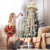 GOGOSY Christmas Tree Topper Bow,48''x 13'' Glitter Satin Large Christmas