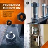DOJA Industrial Hex Nuts Screws 1/4 Inch Pack 20 Self-Locking