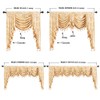 ELKCA Golden Jacquard Swag Waterfall Valance Luxury Curtain Valance for
