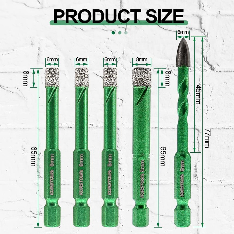 Porcelain Tile Diamond Drill Bits - Dry Diamond Hole Saw